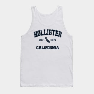 Hollister California CA Vintage State Athletic Navy Style T-Shirt Tank Top